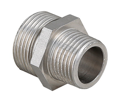 Ниппель VALTEC переходной 2 х 3/4 наружная резьба, никелированная латунь Ниппель VALTEC переходной 2 х 3/4 наружная резьба, никелированная латунь
