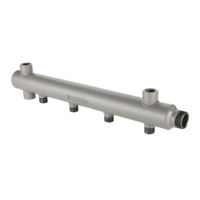 Этажный коллектор VALTEC из стали (труба ДУ-40), с межосевым расстоянием выходов 100мм, 1 х 9 выходов 1/2 НР Этажный коллектор VALTEC из стали (труба ДУ-40), с межосевым расстоянием выходов 100мм, 1 х 9 выходов 1/2 НР