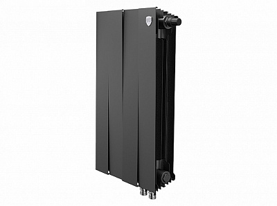 Биметаллический секционный радиатор отопления Royal Thermo Pianoforte Noir Sable 500 / 4 секции нижнее правое подключение Биметаллический секционный радиатор отопления Royal Thermo Pianoforte Noir Sable 500 / 4 секции нижнее правое подключение