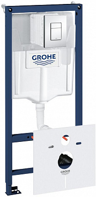 Система инсталляции для унитазов Grohe Rapid SL 38827000 5 в 1 с кнопкой смыва Система инсталляции для унитазов Grohe Rapid SL 38827000 5 в 1 с кнопкой смыва