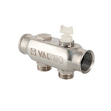 Коллектор VALTEC из нерж. стали, с м-о расст вых. 50мм, 1х 4 вых. 3/4 Евроконус