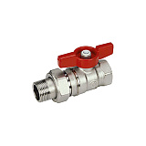 Кран шаровой Giacomini R259D стандартнопроходной с отводом, ручка бабочка, НВ 1/2 x 1/2