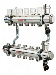 Коллекторная группа VALTEC в сборе, 1х11 вых. Евроконус 3/4