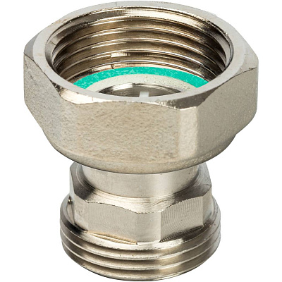 Разъемное соединение Stout с плоским уплотнением, никелированное 3/4, SDG-0019-010020 Разъемное соединение Stout с плоским уплотнением, никелированное 3/4, SDG-0019-010020