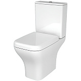 Унитаз напольный Vitra 9843B003-7201 безободковый Polar, двурежимный механизм смыва 3/6 л, дюропластовое сиденье микролифт