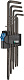 Набор Г-образных ключей WERA 967/9 XL TORX HF 1 с фиксацией, удлиненные, 9 пр., TX 8/9/10/15/20/25/27/30/40
