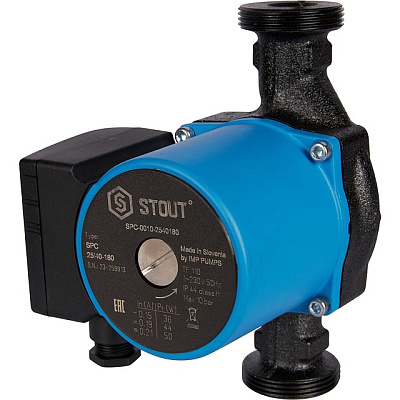 Циркуляционный насос Stout 25/40-180 мм Циркуляционный насос Stout 25/40-180 мм