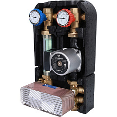 Насосная группа Stout с теплообменником 34 пластины,с насосом Grundfos UPSO 25-65