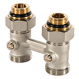 Узел нижнего подключения радиатора Royal Thermo Basic, 1/2x3/4EK, прямой, 50 мм, никель
