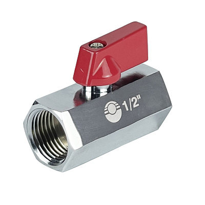 Кран шаровой Valfex MINI ВР3/8хВР3/8 никелированный Кран шаровой Valfex MINI ВР3/8хВР3/8 никелированный