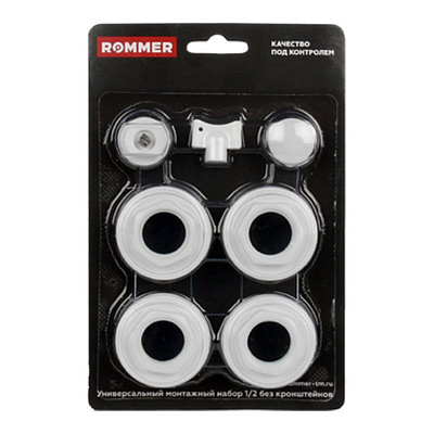 Монтажный комплект Rommer 3/4 (RAL9016) без кронштейнов Монтажный комплект Rommer 3/4 (RAL9016) без кронштейнов