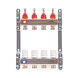 Коллекторная группа UNI-FITT 1 х 3/4 9 вых с расходомерами и термостатическими вентилями