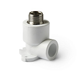 Угольник полипропиленовый PRO AQUA PP-R с креплением НР белый (20-1/2), арт.PA28108P