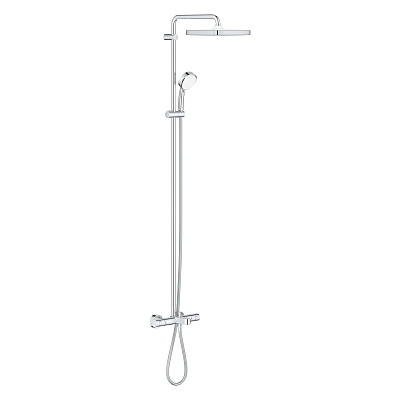 Душевая система Grohe Tempesta Cosmopolitan 250 с термостатом и изливом, хром Душевая система Grohe Tempesta Cosmopolitan 250 с термостатом и изливом, хром
