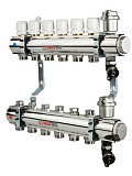 Коллекторная группа VALTEC в сборе, 1х8 вых. Евроконус 3/4
