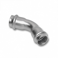 Отвод Sanha 9041, 45 гр. ВПр-ВПр, нержавеющая сталь, 54