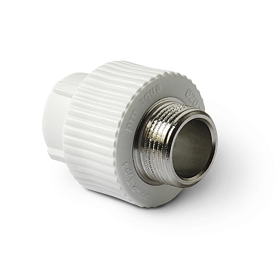 Муфта полипропиленовая комбинированная PRO AQUA PP-R НР белая (20-1/2), арт.PA23008P Муфта полипропиленовая комбинированная PRO AQUA PP-R НР белая (20-1/2), арт.PA23008P