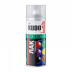 Лак Kudo KU-9002 аэрозольный акриловый универсальный глянцевый (0,52л)