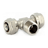 Тройник UNI-FITT обжим-Н-обжим 20 х 3/4 x 20, никелированный