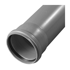 Труба для внутренней канализации Valfex BASE D75 с раструбом L=1 м (75x1000)
