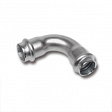 Отвод Sanha 9002A, 90 гр. ВПр-ВПр, нержавеющая сталь, 54