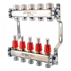 Блок коллекторный VALTEC с расход. 1х9 вых Евроконус 3/4