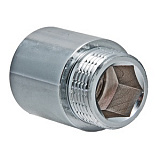 Удлинитель VALTEC хромированная латунь, 3/4 x 100 мм внутренняя-наружная резьба