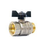Кран шаровой LD 47.15.B-Н.Б, внутренняя-наружная резьба, 1/2, бабочка