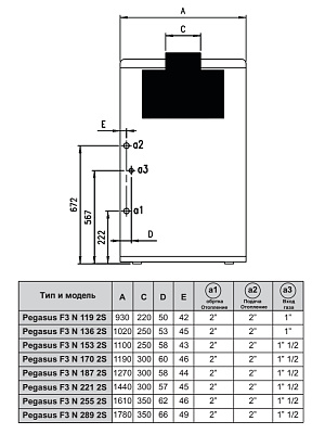 Напольный газовый котел отопления Ferroli PEGASUS F3 N 187 2S