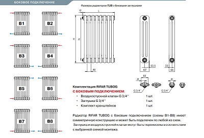 Стальной трубчатый радиатор отопления Rifar TUBOG TUB 3037-26 (Белый)