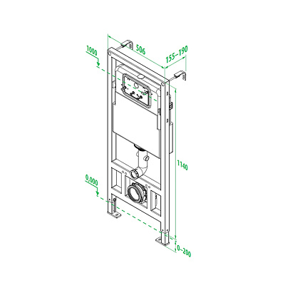 Инсталляция IDDIS рамная для подвесного унитаза, Neofix