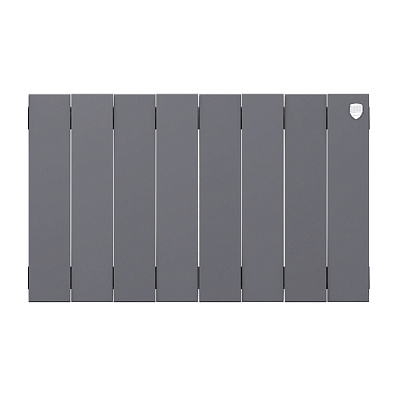 Биметаллический секционный радиатор отопления Royal Thermo PianoForte Silver Satin 300 / 8 секций