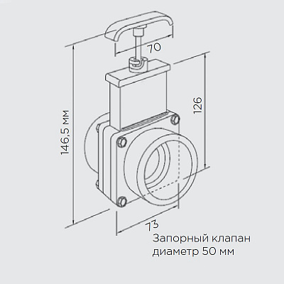 Шиберная задвижка SFA Vanne DN 50