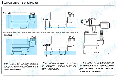 Дренажный насос Aquario ADS-1700, погружной