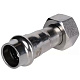Переходник Rommer 15х1/2 с накидной гайкой ВПр-ВР, нержавеющая сталь