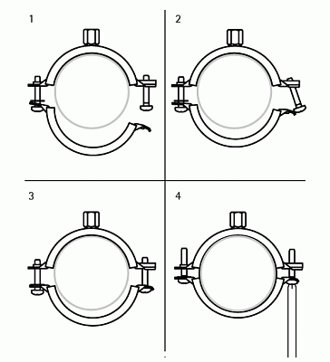 Хомут Walraven BIS KSB2 с вкладышем EPDM, 20-23 мм, M8/10