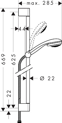 Душевой гарнитур Hansgrohe Crometta 85 3jet Multi Unica C 27767000